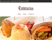 Tablet Screenshot of cleopatragrill.com